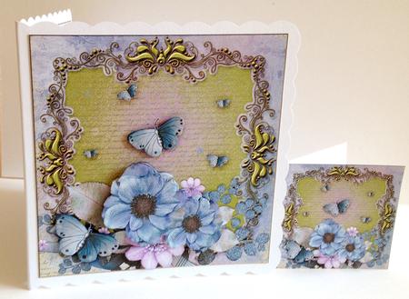 Cardtopper with Inlet It's All About Flowers 326 by Ulla Skraedderdal