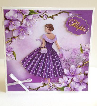 Purple Cherry Blossom Florale by Ulla Skraedderdal