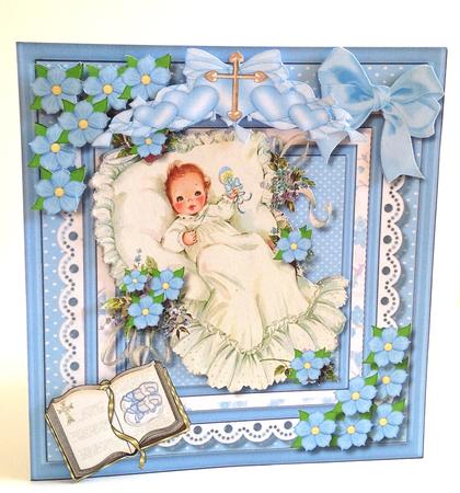 8x8 Mini Kit Baby Boy's Christening or Baptism  by Ulla Skraedderdal