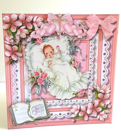 8x8 Mini Kit Baby Girl's Christening or Baptism  by Ulla Skraedderdal