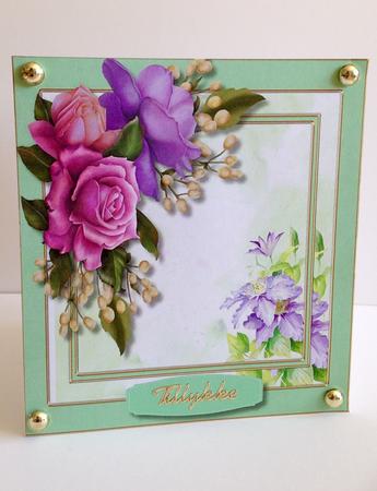 Beautiful Beeloop Rose in a Agareen Frame  by Ulla Skraedderdal