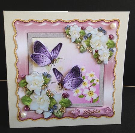 Camelias in Satin Frame by Ulla Skraedderdal