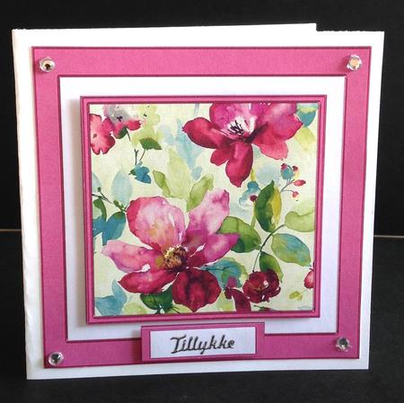 Watercolour Floral in Purple 8x8 Quick Topper by Ulla Skraedderdal
