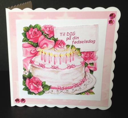 Birthday Cake, Pink by Ulla Skraedderdal