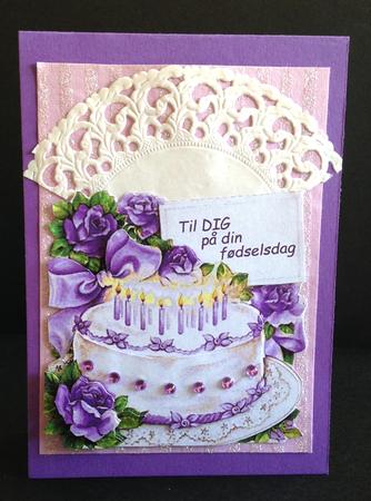 Birthday Cake, Purple by Ulla Skraedderdal