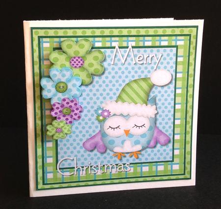 Cute Owl Topper Christmas by Ulla Skraedderdal