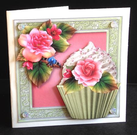 Pink Begonia Cupcake by Ulla Skraedderdal