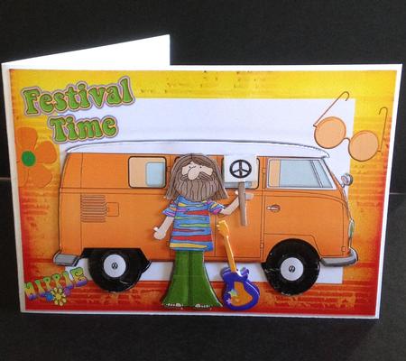 Festival Time! with Orange Campervan & Hippie by Ulla Skraedderdal