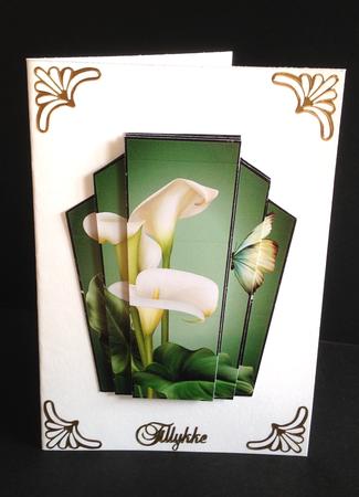 Art Deco Stacker White Calla Lilies by Ulla Skraedderdal