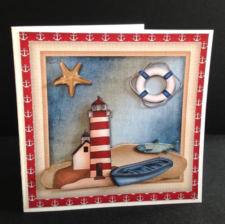 Male Card Lighthouse by Ulla Skraedderdal