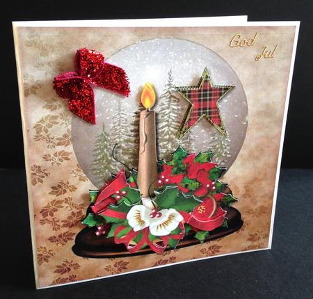 Snowglobe Christmas Candle by Ulla Skraedderdal