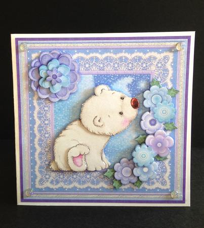 Little Polar Bear 8x8 Christmas Mini Kit & Decoupage by Ulla Skraedderdal