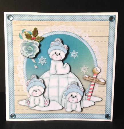 Blue Igloo Bears Mini Kit by Ulla Skraedderdal