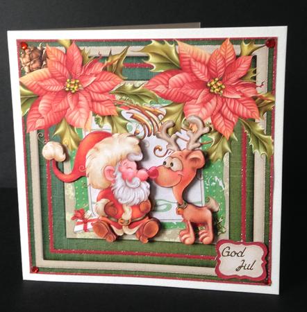 Cardtopper Best Buddy Christmas 546 by Ulla Skraedderdal