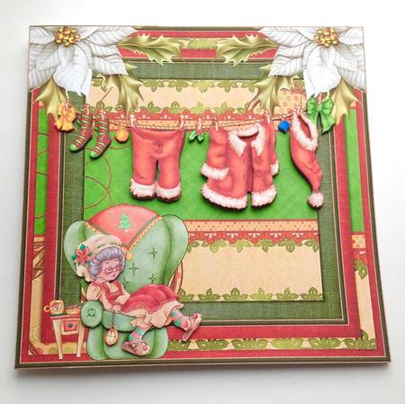 Cardtopper Waiting for Santa 553 by Ulla Skraedderdal