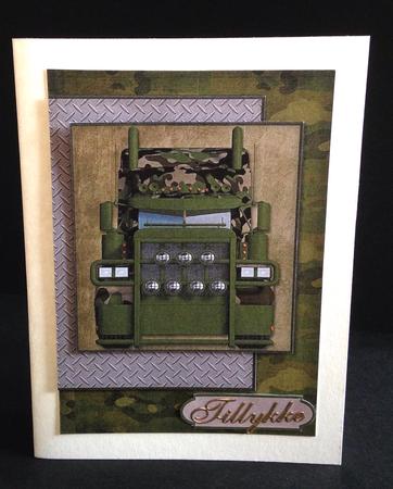 Military Camouflage Truck Quick Card by Ulla Skraedderdal