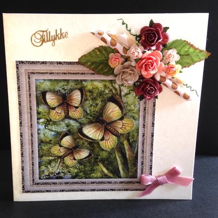 Male Card Vintage Butterflies by Ulla Skraedderdal