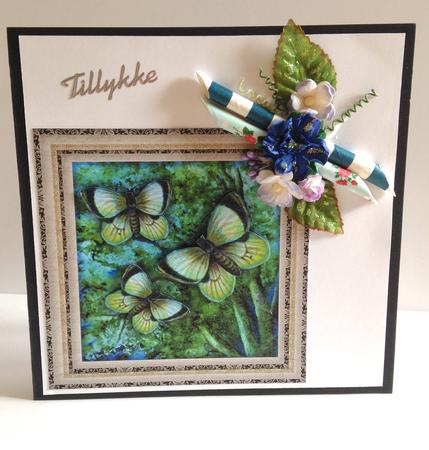 Male Card Vintage Butterflies 2 by Ulla Skraedderdal