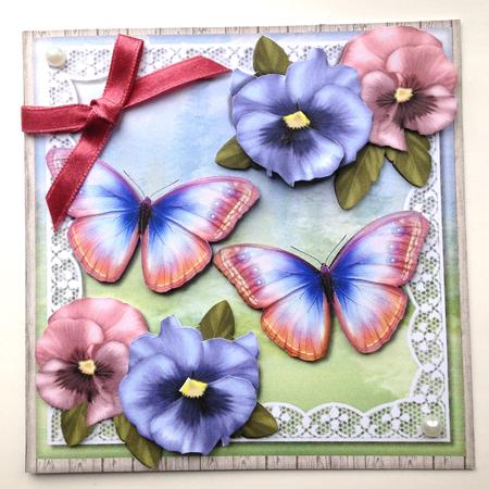 Pansies & Butterflies Mini Kit by Ulla Skraedderdal