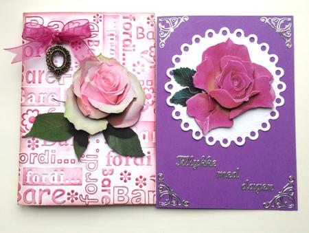 3 Pcs. 3D Roses Step by Step by Ulla Skraedderdal