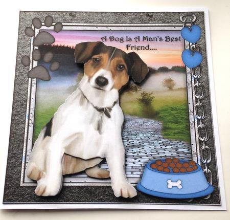 Male Card a Dog is a Man's Best Friend - mini Kit by Ulla Skraedderdal