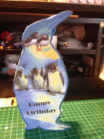 Happy Feet - Shaped Card - Decoupage by Valerie De Sousa