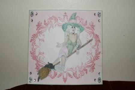 Stunning Pretty in Pink Witch 8x8 Scallop Card Kit by Valerie De Sousa