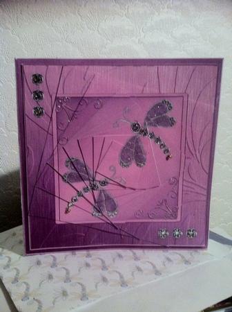 8 x 8 Diamante Dragonflies Kit with Twisted Pyramage by Valerie De Sousa