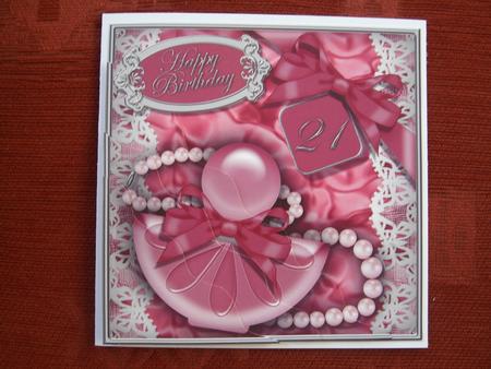 21st Perfume Lace N Pearls Wavy Corner Side Stacker Topper by Valerie Baker