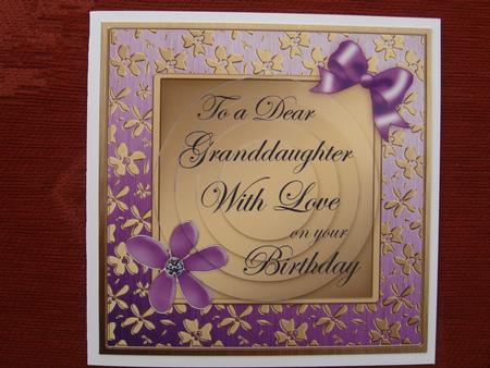 Floral Elegance Granddaughter Birthday Circle Pyramage Toppe by Valerie Baker