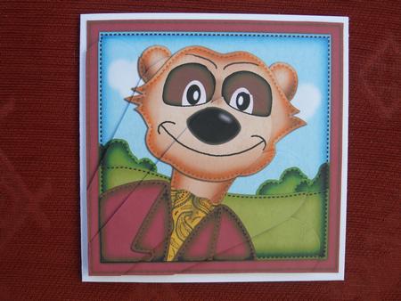 Eric Meerkat Fan Pyramage Topper by Valerie Baker