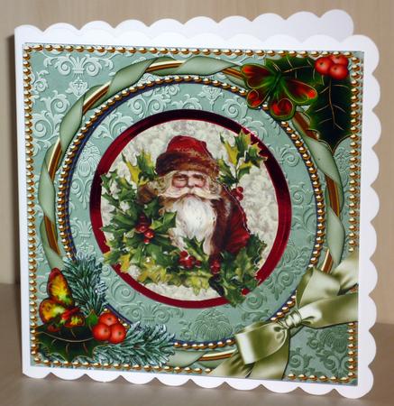 Singing Angels Holly Plain Card Front and Frame by VALERIE BOYLE