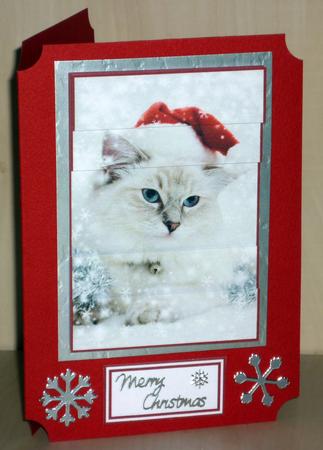Cute Christmas Cat Side Stacker by VALERIE BOYLE