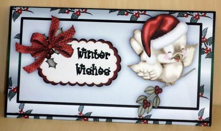 Christmas Sparrow Money and Gift Voucher Wallet 2 by VALERIE BOYLE