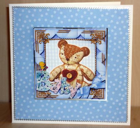 Baby Boy Quad Corner Stacker Frame by VALERIE BOYLE