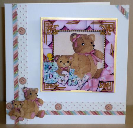 Baby Girl Quad Corner Stacker Frame by VALERIE BOYLE
