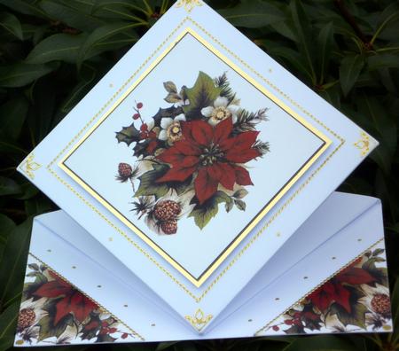 Poinsettia and Pineneedles by VALERIE BOYLE