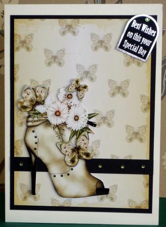 Flowerheads Over Heel Backing Paper Two by VALERIE BOYLE