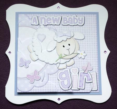 A New Baby Girl Lamb Felties Shell Corner by VALERIE BOYLE