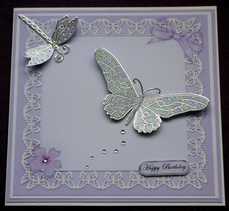 Pretty Viola 8 x 8 Insert Panel and Greetings by VALERIE BOYLE