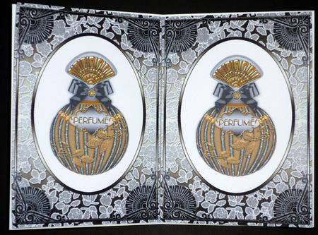 Silver Perfume 7x5in Fancy Insert for Cards by VALERIE BOYLE