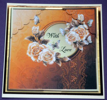 8x8 Approx Butterflies and Roses Corner Stacker by VALERIE BOYLE