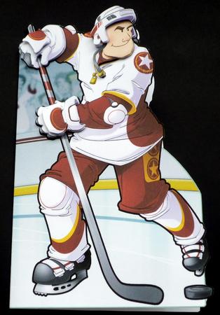 Ice Hockey Dude Shaped Card by VALERIE BOYLE