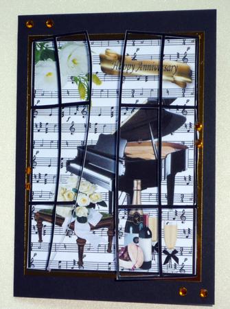 Music, Flowers, Champagne, Anniversary (black French Doors) by VALERIE BOYLE