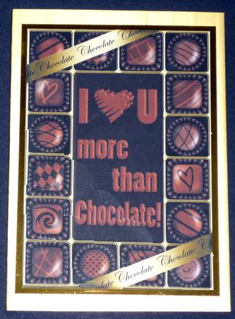 A5 Chocolate Greetings Scallop Corner Stacker by VALERIE BOYLE