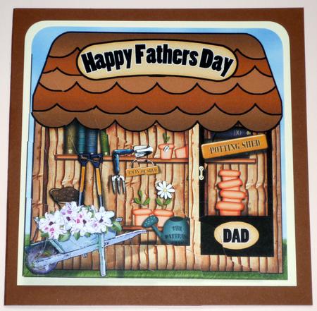 The Little Potting Shed Fathers Day Wavy Corner Topper by VALERIE BOYLE