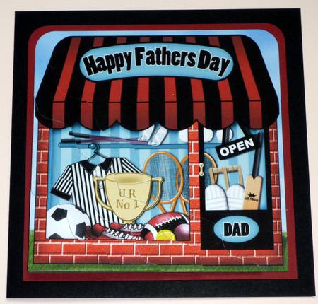 The Little Sports Shop Fathers Day Wavy Corner Topper by VALERIE BOYLE