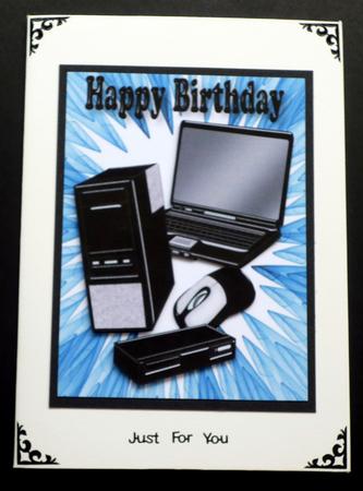 Computer and Accessories for a Birthday by VALERIE BOYLE