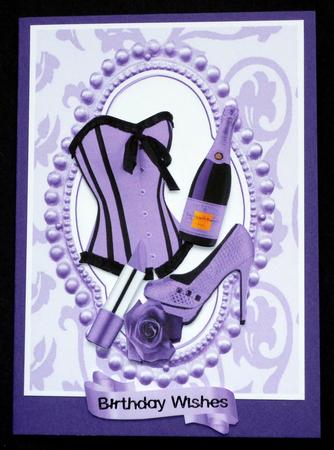 Pretty in Purple Basque, Rose & Champagne by VALERIE BOYLE