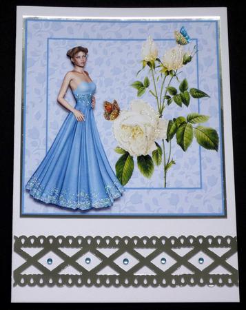 Beautiful Blue == 8x8 Card by VALERIE BOYLE